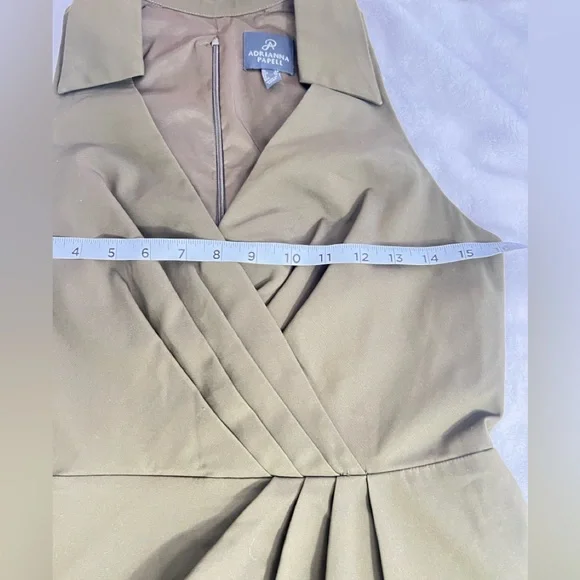 Adrianna Papell Olive Green Midi Dress - Picture 5 of 10